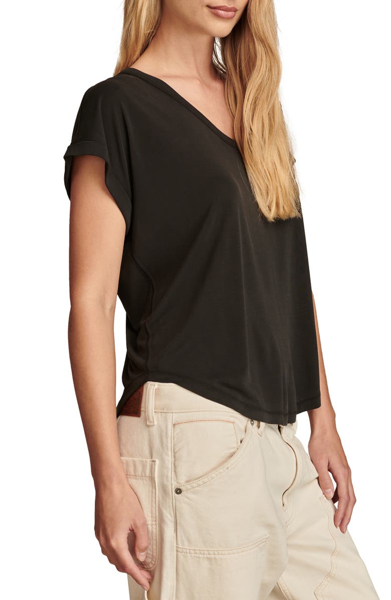 Lucky Brand Sandwash V-Neck Top, Alternate, color, 