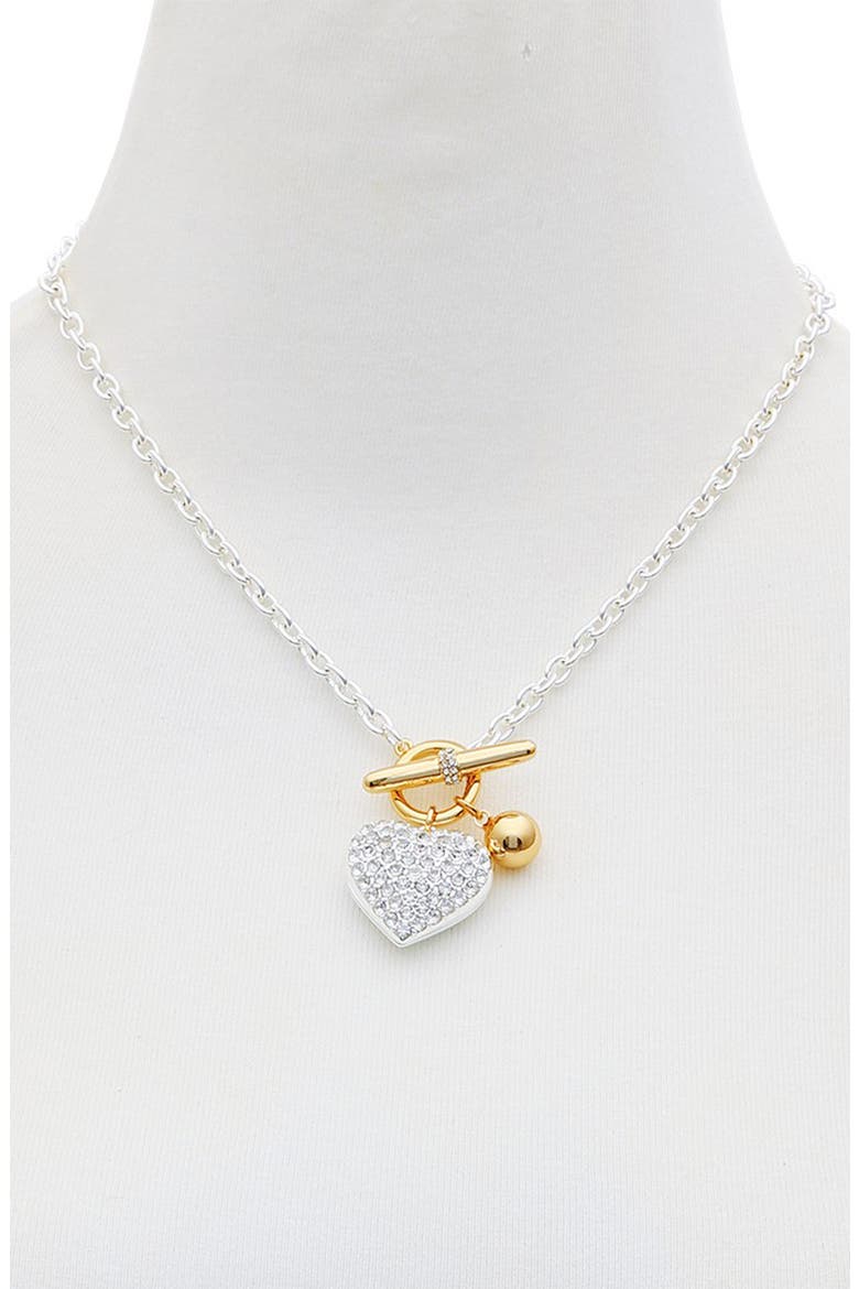 Two-Tone Crystal Toggle Pendant Necklace, Alternate, color, TWO TONE