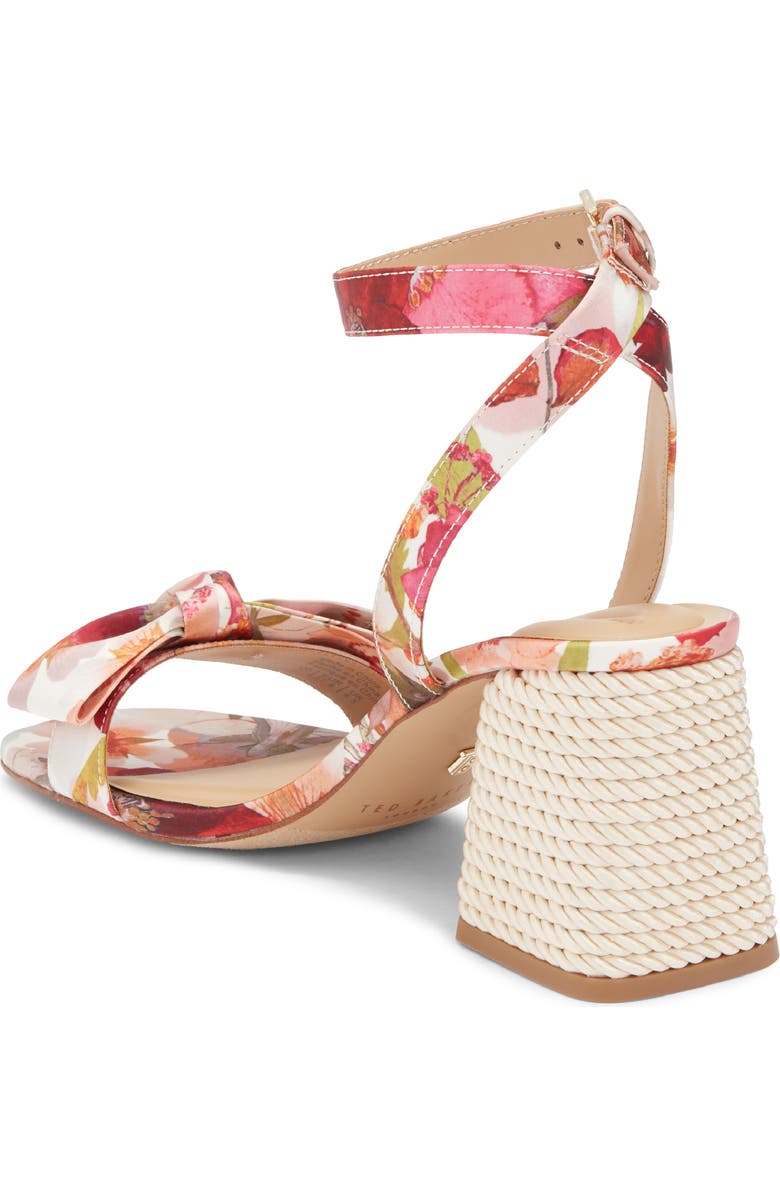 Ted Baker London Giana Block Heel Sandal, Alternate, color, Pink Pressed Flower