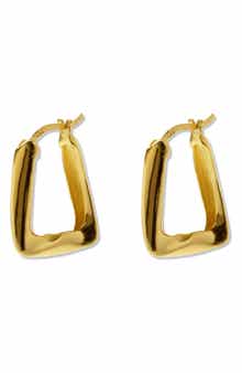 Argento Vivo Sterling Silver Triangular Hoop Earrings