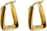 Argento Vivo Sterling Silver Triangular Hoop Earrings