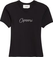 Coperni Crystal Logo Organic Cotton Baby Tee