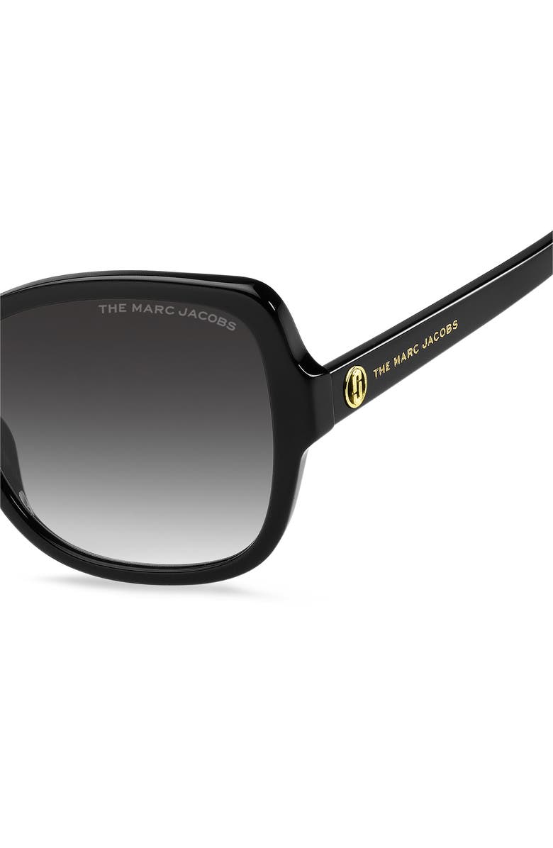 Marc Jacobs 55mm Square Sunglasses, Alternate, color, Black / Grey Shaded