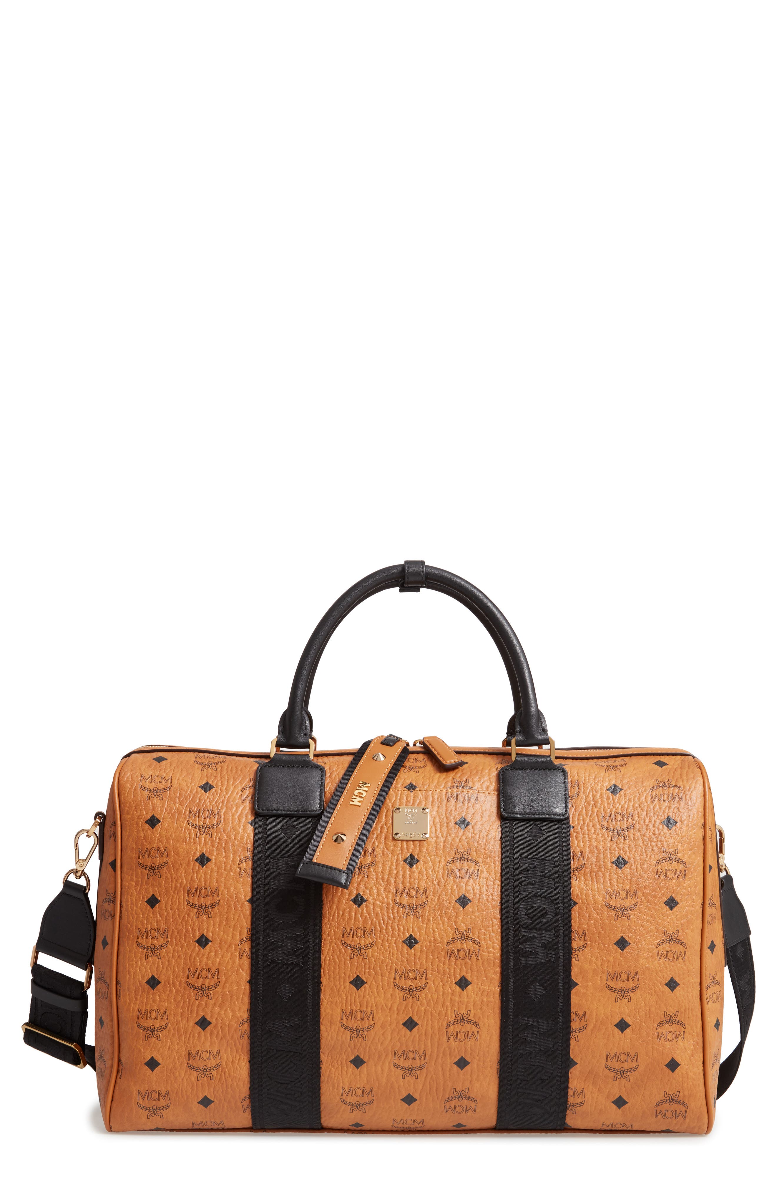MCM Traveler Visetos Duffle Bag, Main, color, 