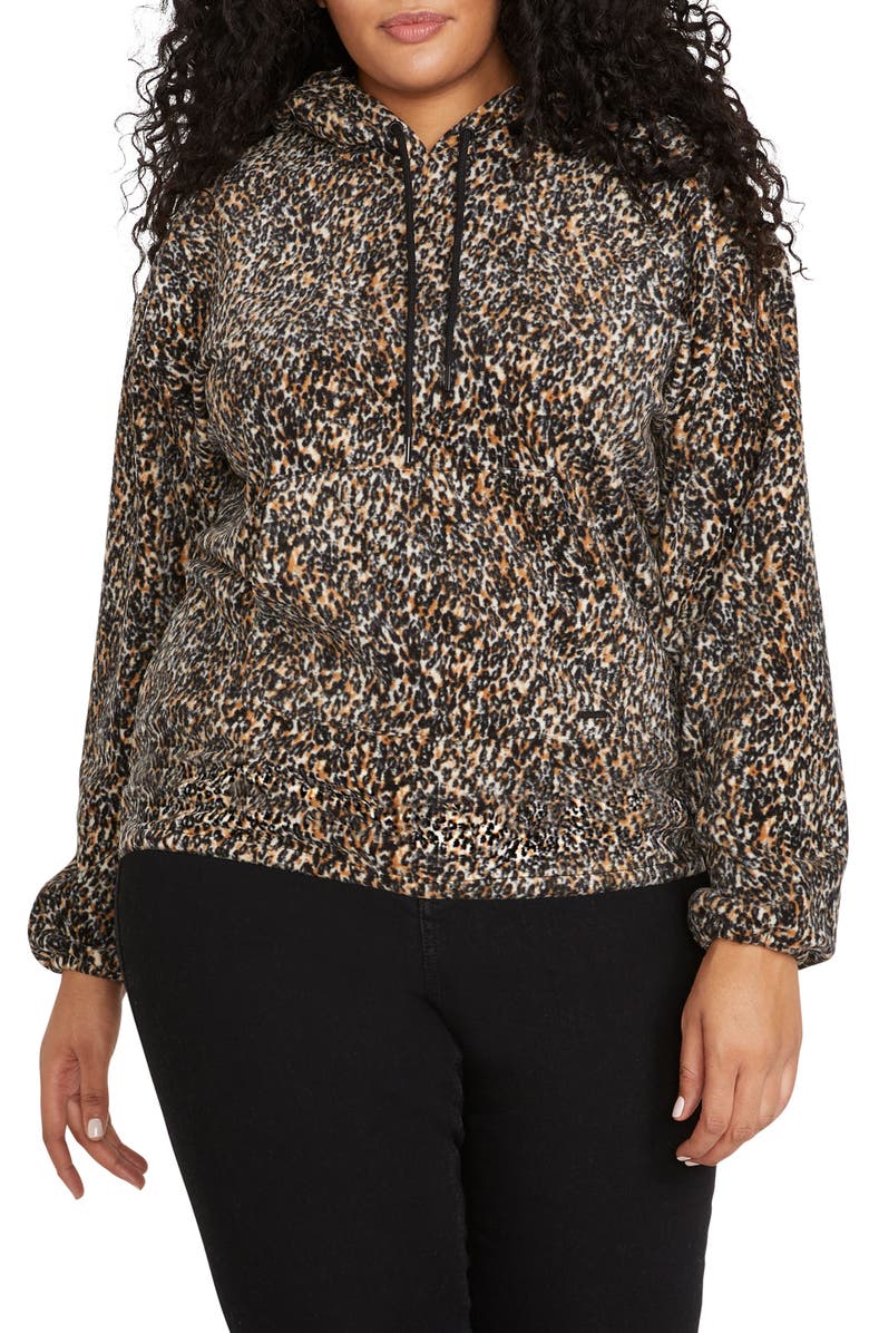 Volcom Leopard Hooded Sweatshirt, Main, color,