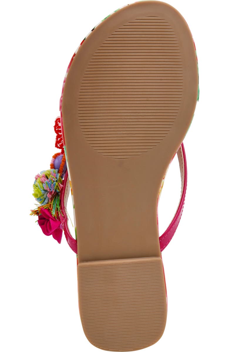 Betsey Johnson Doloris Bead & Sequin Flip Flop, Alternate, color, Bright Multi