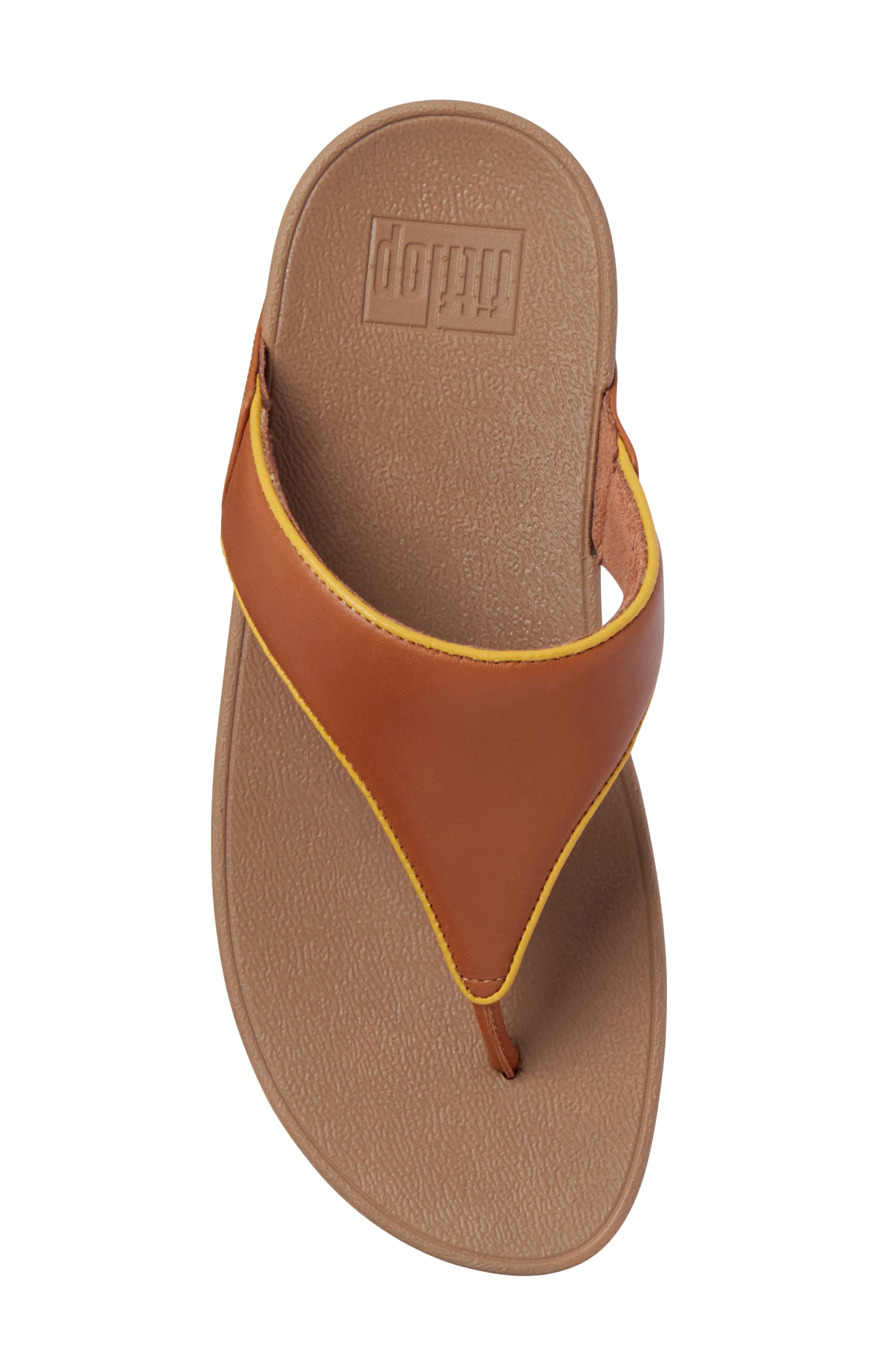 Lulu Wedge Flip Flop, Alternate, color, LIGHT TAN/ SUNSHINE YELLOW