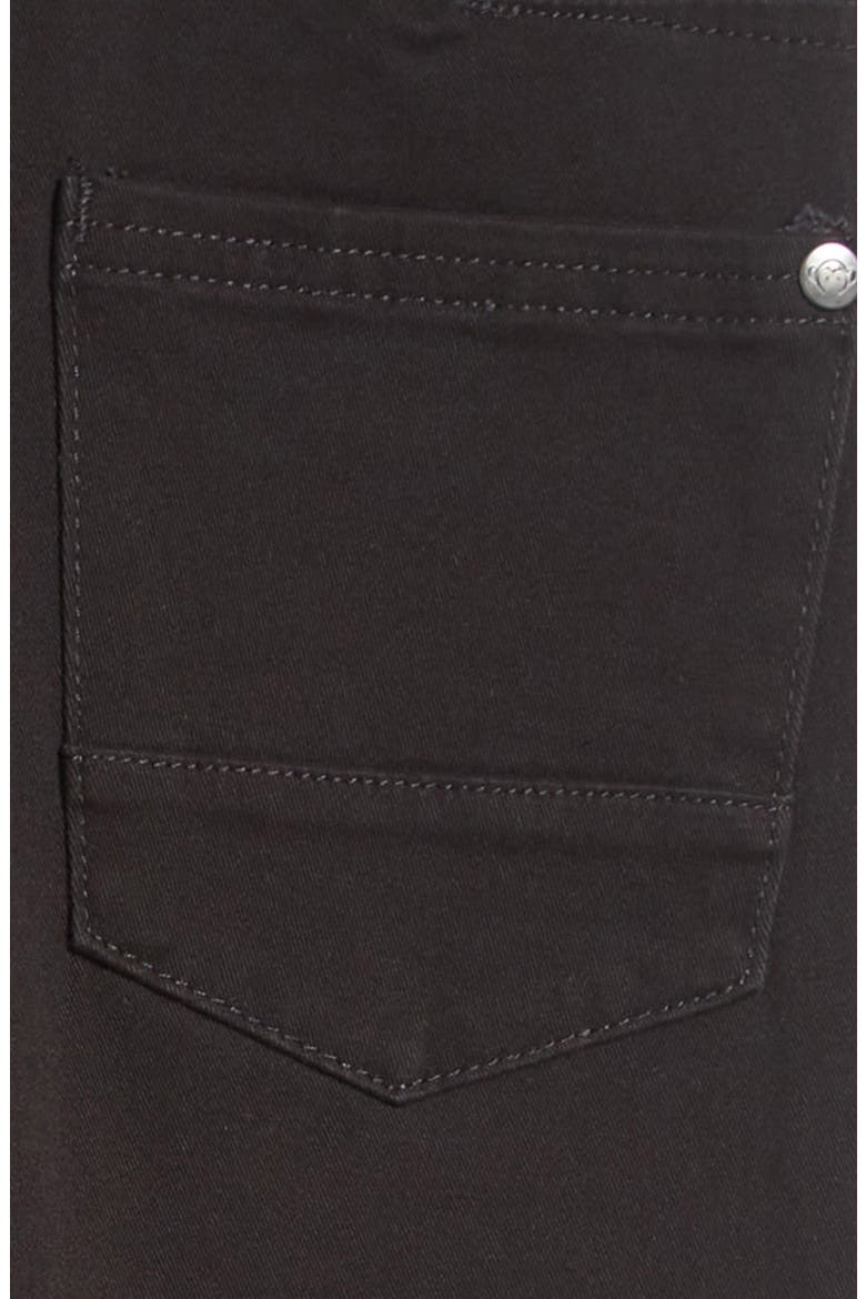 Kids' Skinny Stretch Cotton Twill Pants, Alternate, color, BLACK