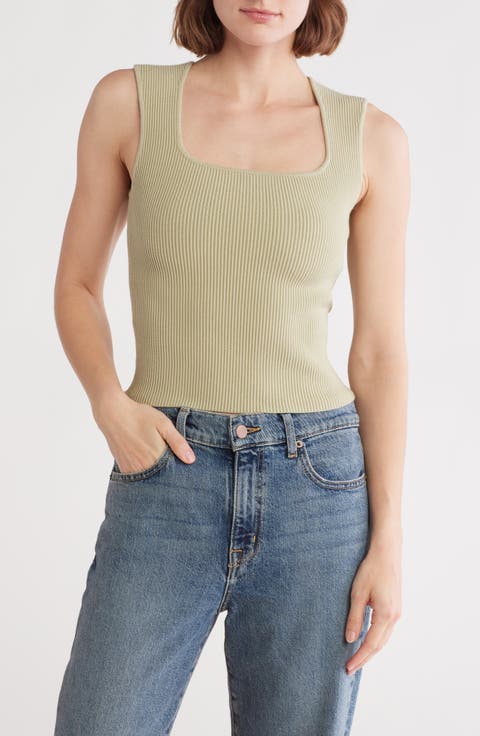 Square Neck Sweater Tank