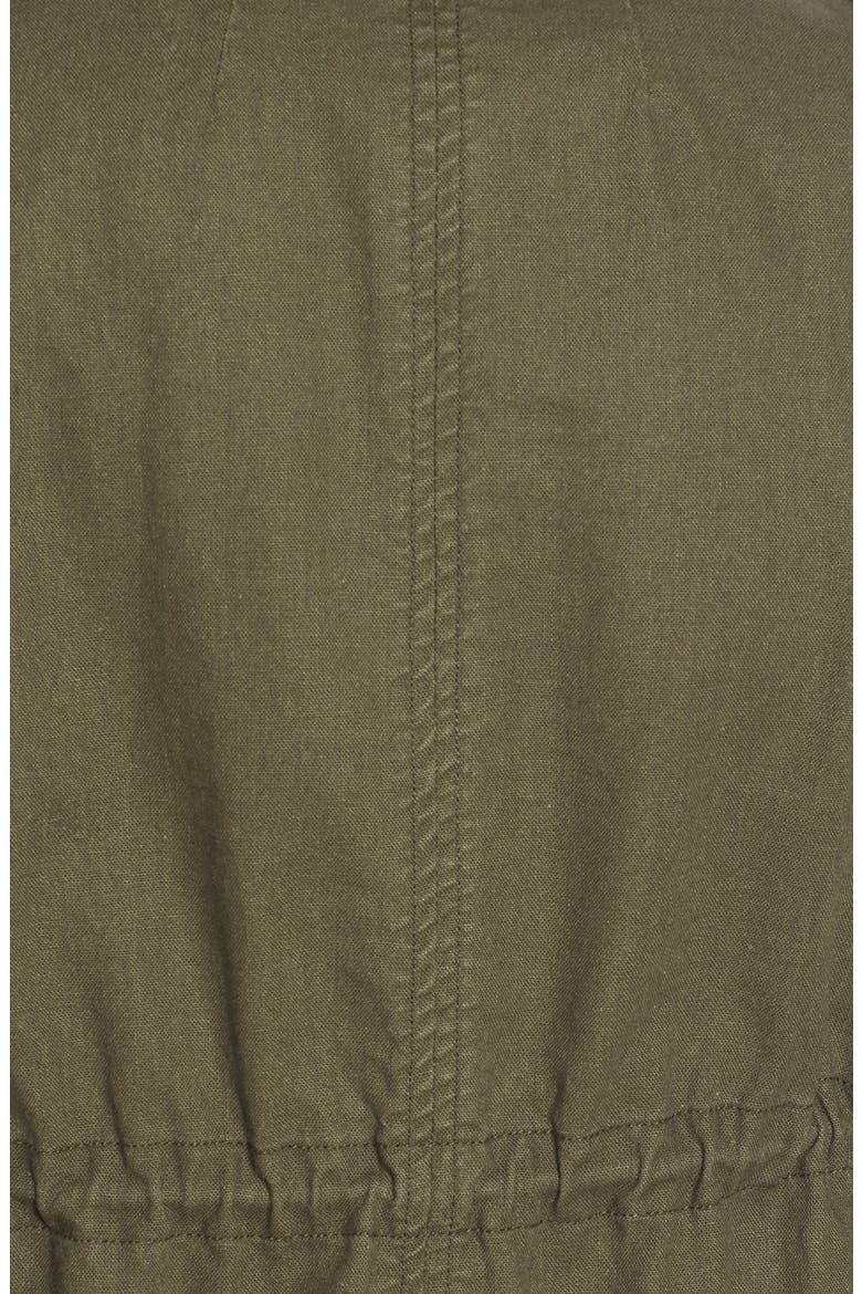 Linen & Cotton Blend Military Jacket, Alternate, color, GREEN