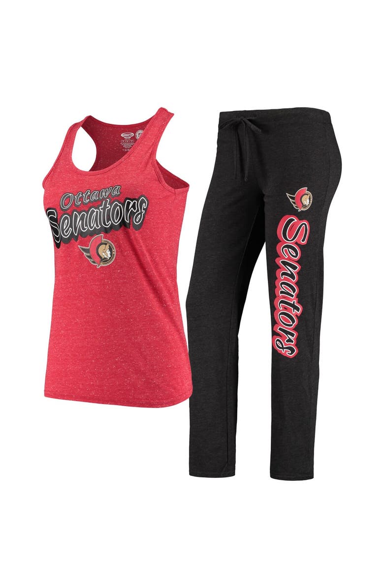 CONCEPTS SPORT Women's Concepts Sport Black/Red Ottawa Senators Satellite Pants and Tank Top Sleep Set, Main, color, 