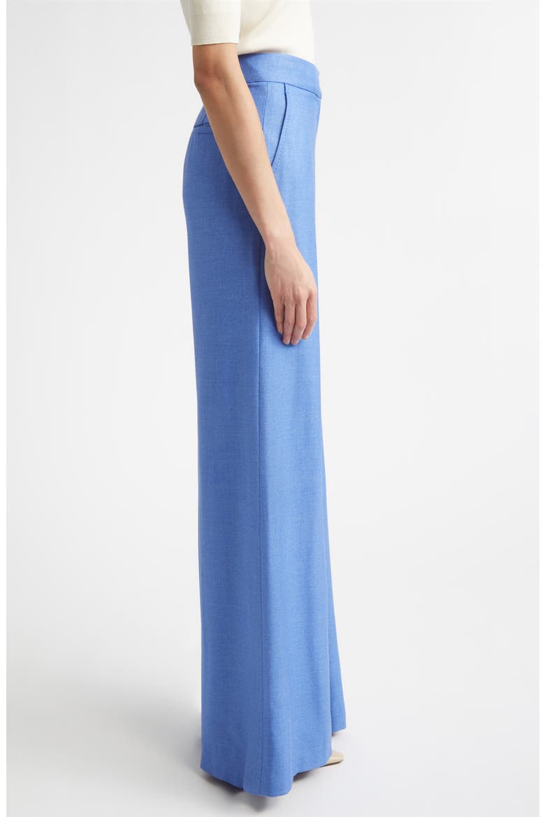 Silk & Wool Wide Leg Trousers, Alternate, color, PERIWINKLE