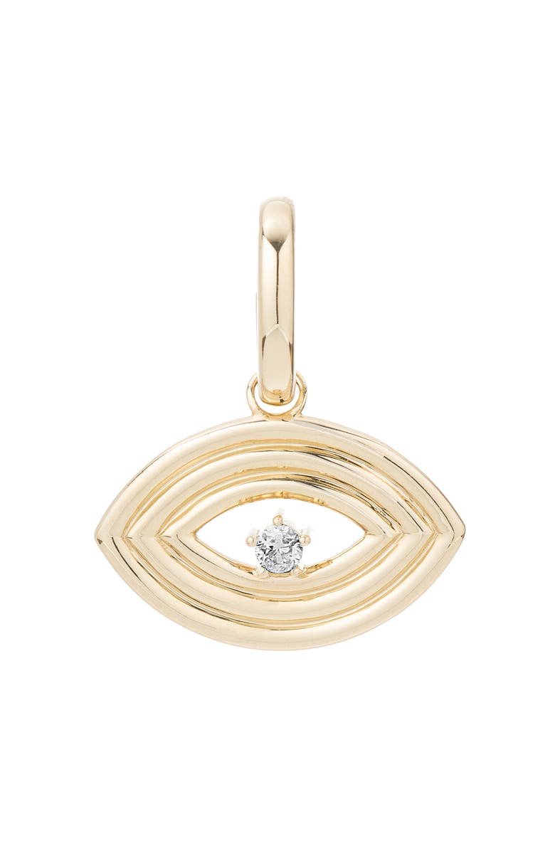 Adina Reyter Groovy Evil Eye Charm, Main, color, Yellow Gold
