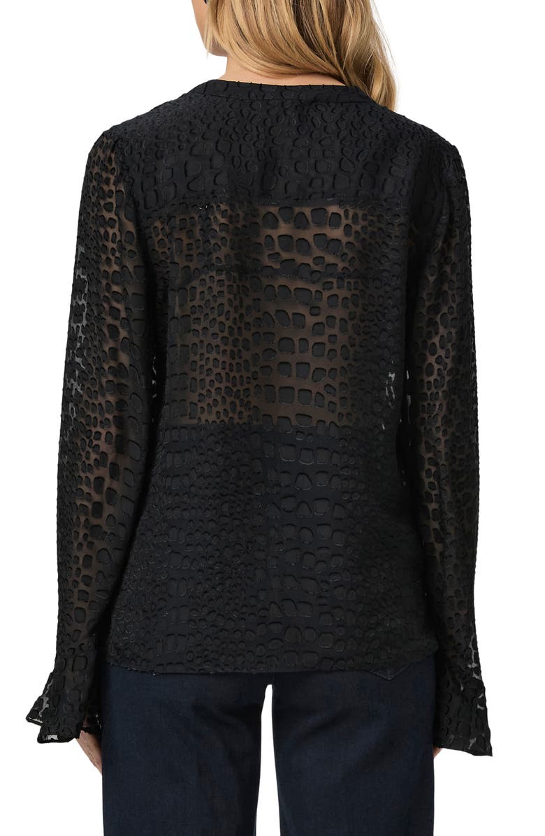 PAIGE Pepita Textured Silk Blend Button-Up Shirt, Alternate, color,