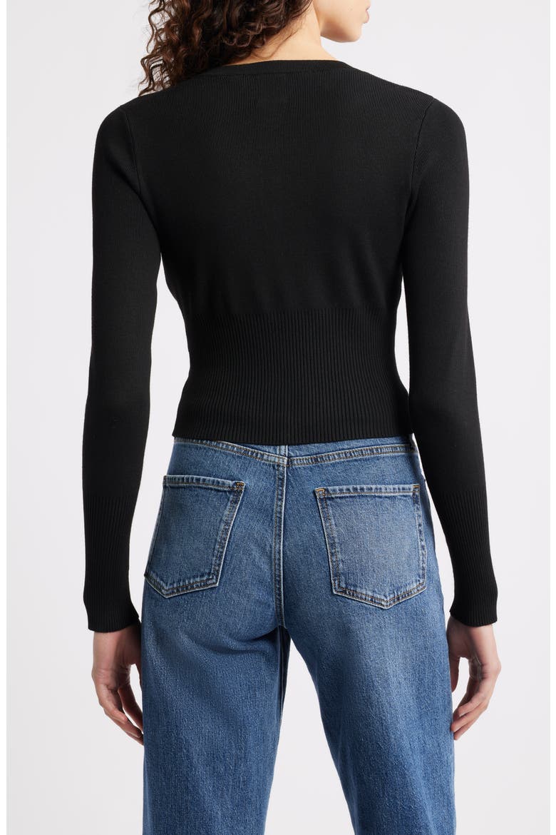 Mae Trim Fit Cardigan, Alternate, color, BLACK
