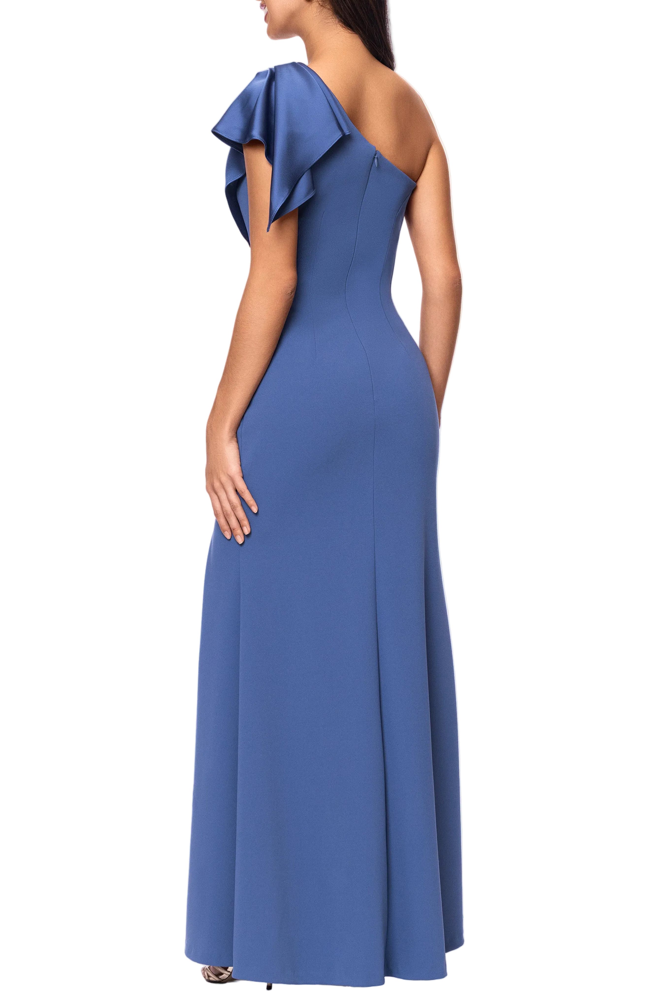 One-Shoulder Ruched Gown - image 2