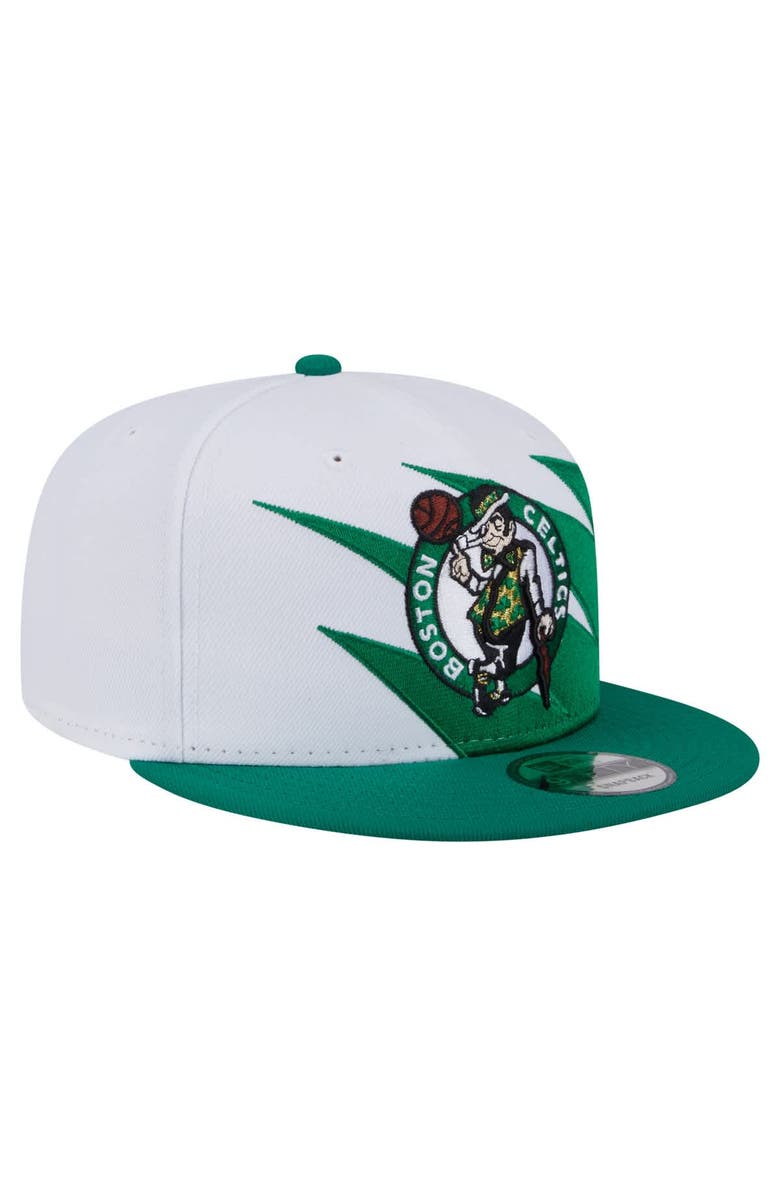 New Era Youth New Era White Boston Celtics Jagged 9FIFTY Snapback Hat, Alternate, color, 