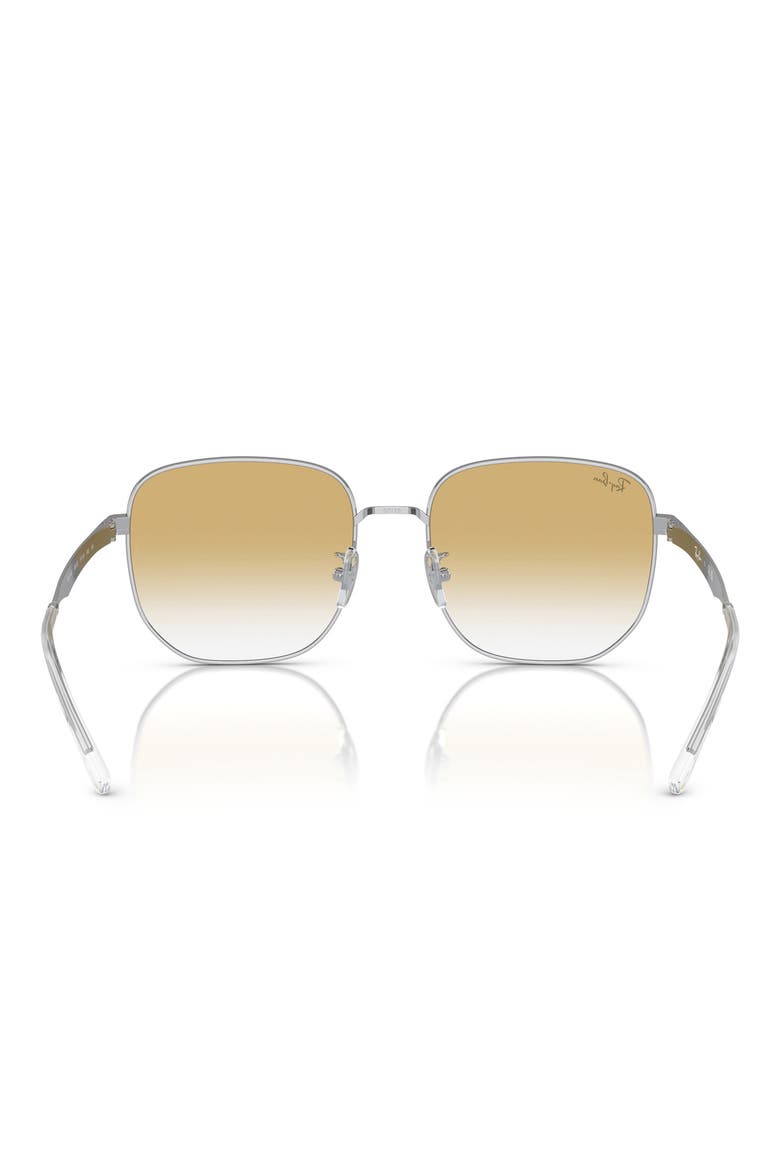 57mm Gradient Irregular Sunglasses, Alternate, color, SILVER / CLEAR GRADIENT YELLOW