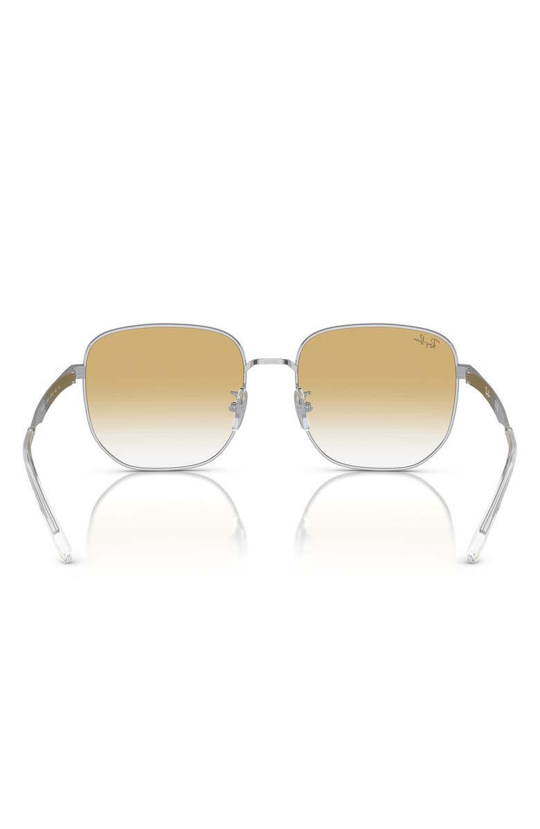 Ray-Ban 57mm Gradient Irregular Sunglasses, Alternate, color, Silver / Clear Gradient Yellow