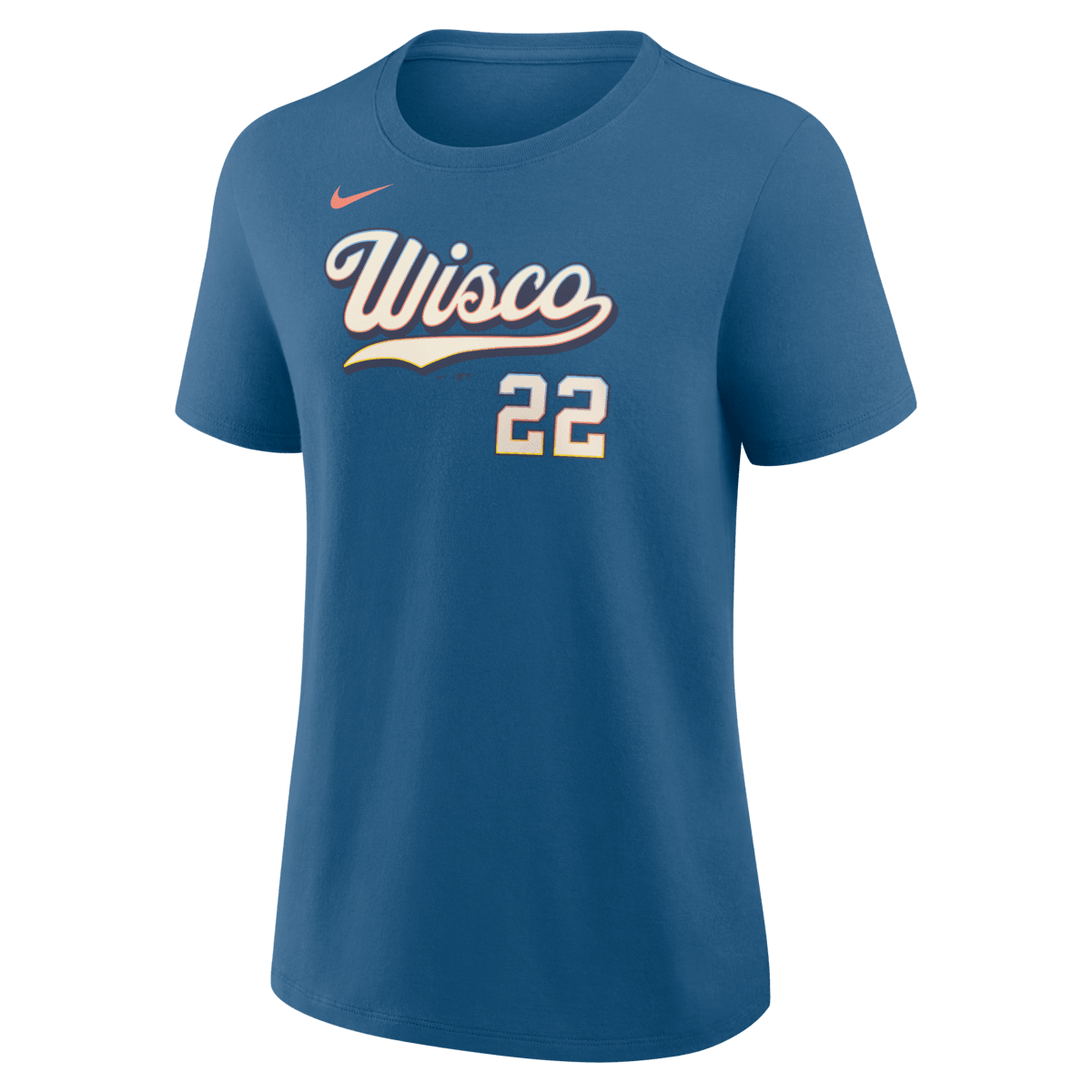 Women's Nike Christian Yelich Blue Milwaukee Brewers 2026 City Connect Name & Number T-Shirt - image 2