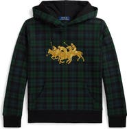 Polo Ralph Lauren Triple Pony Plaid Fleece Hoodie