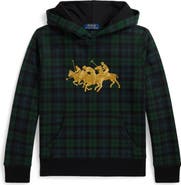 Polo Ralph Lauren Triple Pony Plaid Fleece Hoodie