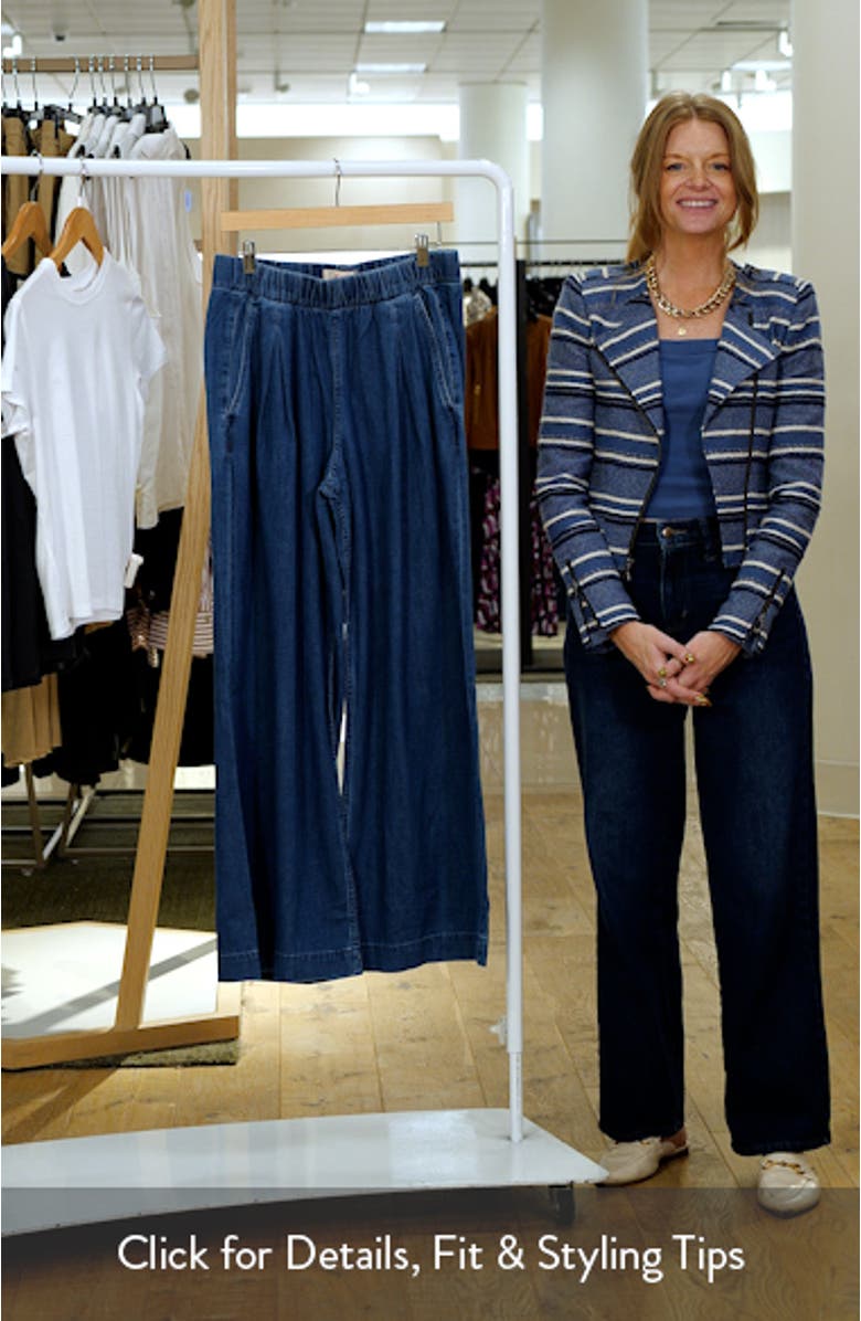 Allison Pull-On Wide Leg Denim Pants, sales video thumbnail