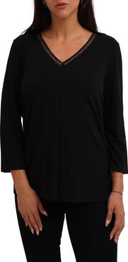 SUNNY LEIGH Solid V-Neck Top