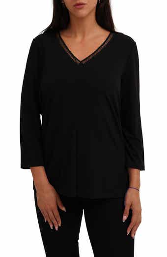 SUNNY LEIGH Solid V-Neck Top