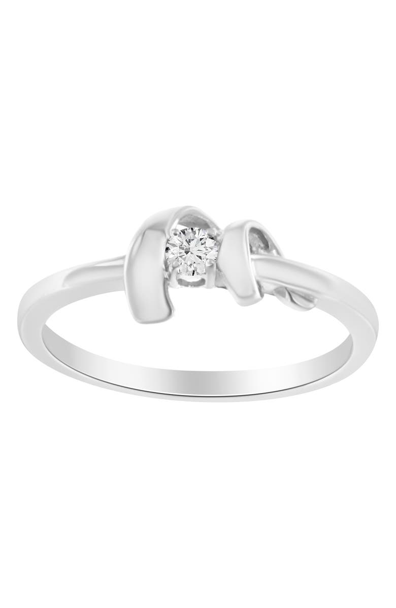 Haus of Brilliance 10K White Gold 1/10 Cttw Diamond Promise Ring, Alternate, color, White Gold