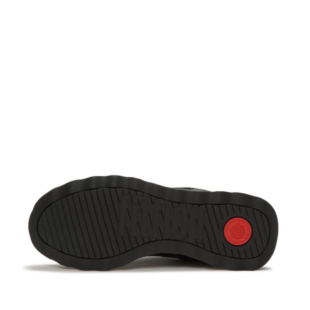 FitFlop Retro-Q Ff Met-Suede Sneakers, Alternate, color, Black
