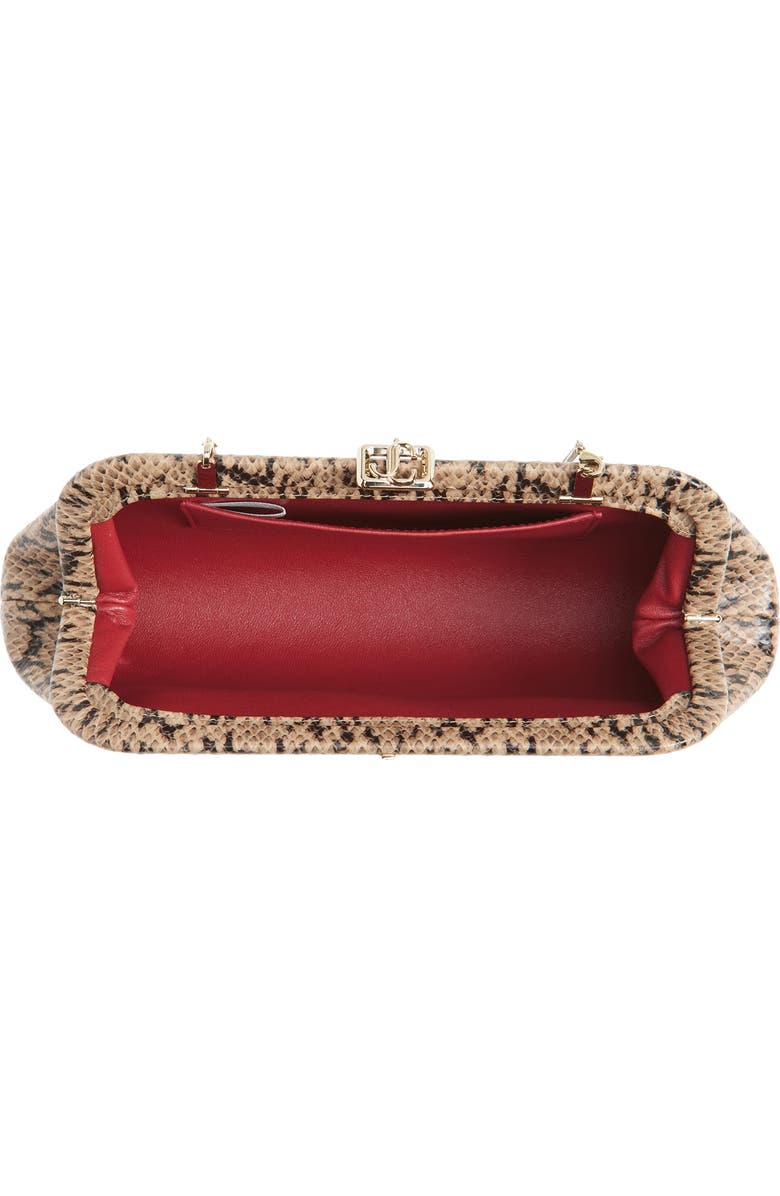 Jimmy Choo Skylar Snake Embossed Clutch, Alternate, color, Chai/ Light Gold