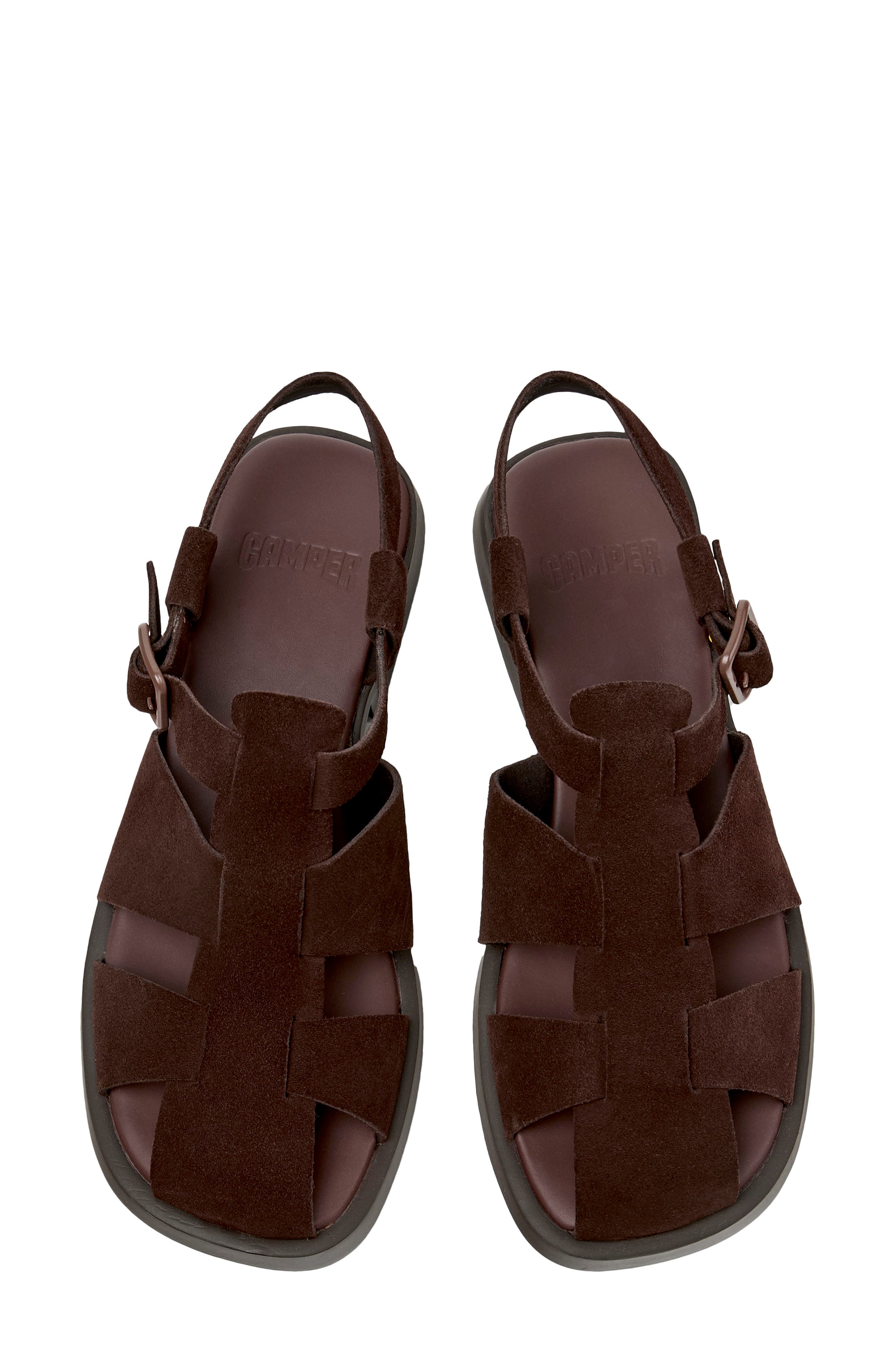 Camper Dana Fisherman Sandal, Alternate, color, Brown
