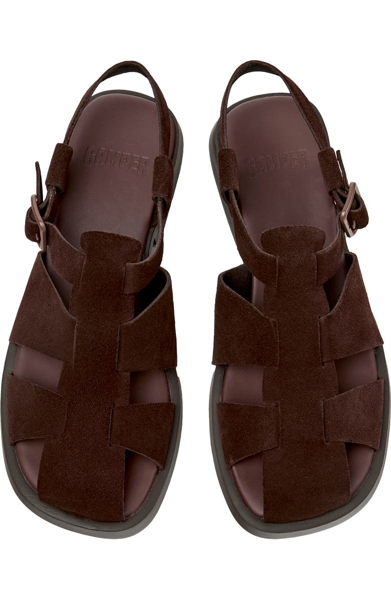 Camper Dana Fisherman Sandal, Alternate, color, Brown