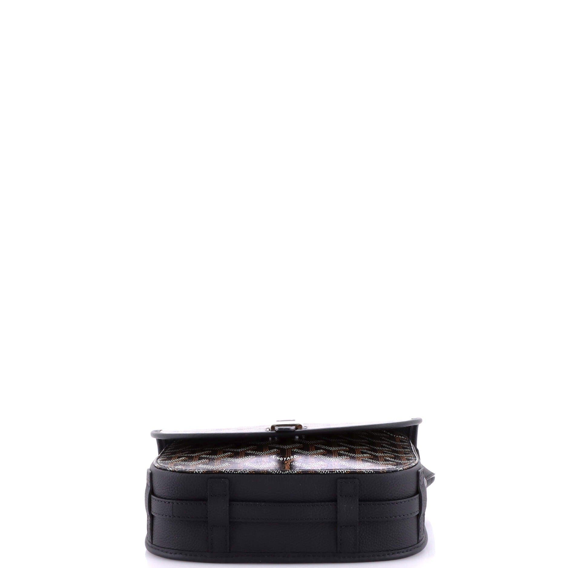 Pre-Owned Goyard Belvedere II Messenger Bag Coated Canvas PM, Alternate, color, Black