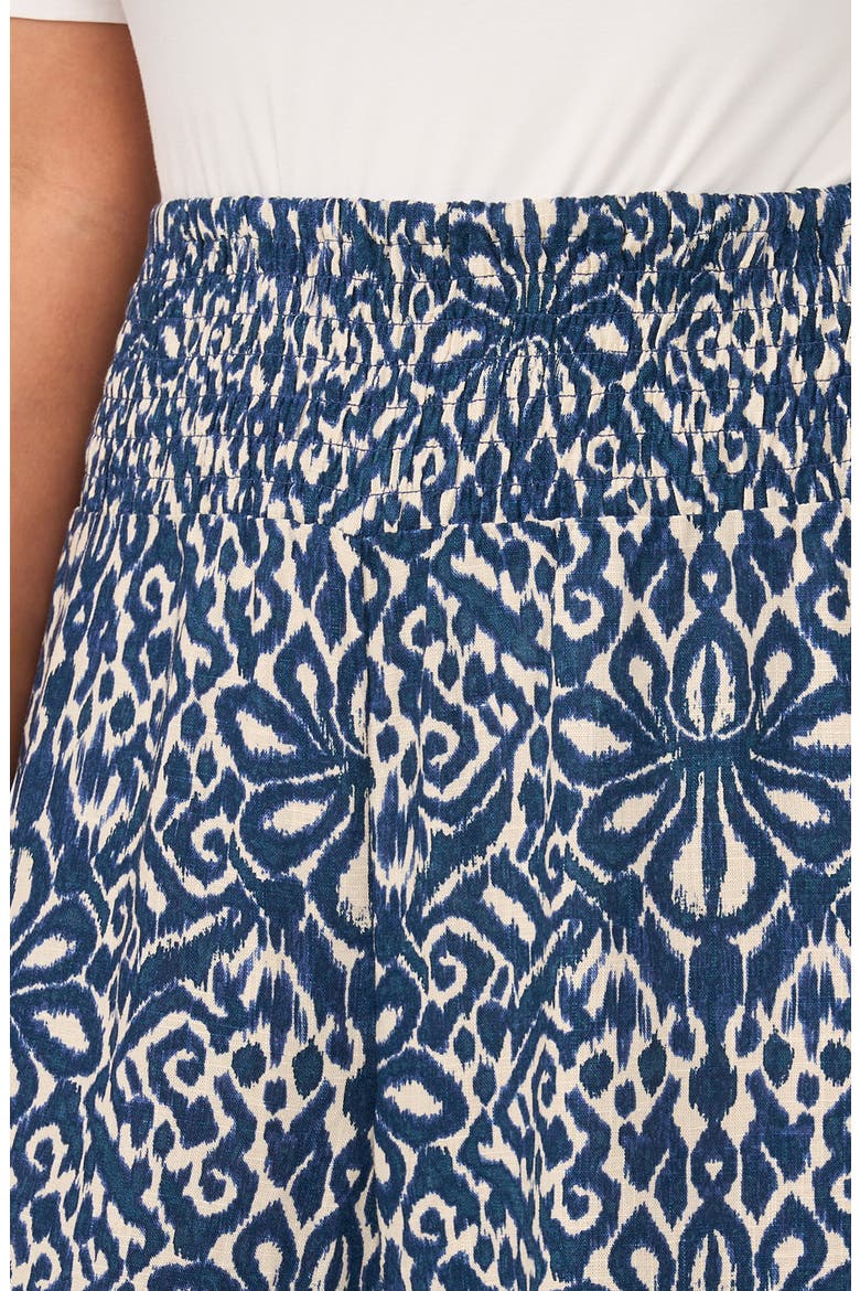Smocked Waist Wide Leg Pants, Alternate, color, OCEANSIDE