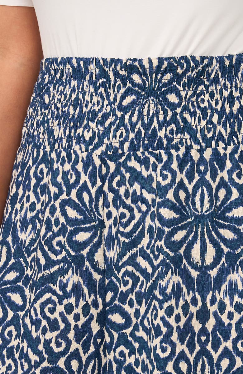 Vince Camuto Smocked Waist Wide Leg Pants, Alternate, color, Oceanside