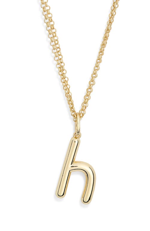 Leith Lowercase Initial Bubble Pendant Necklace In Gold
