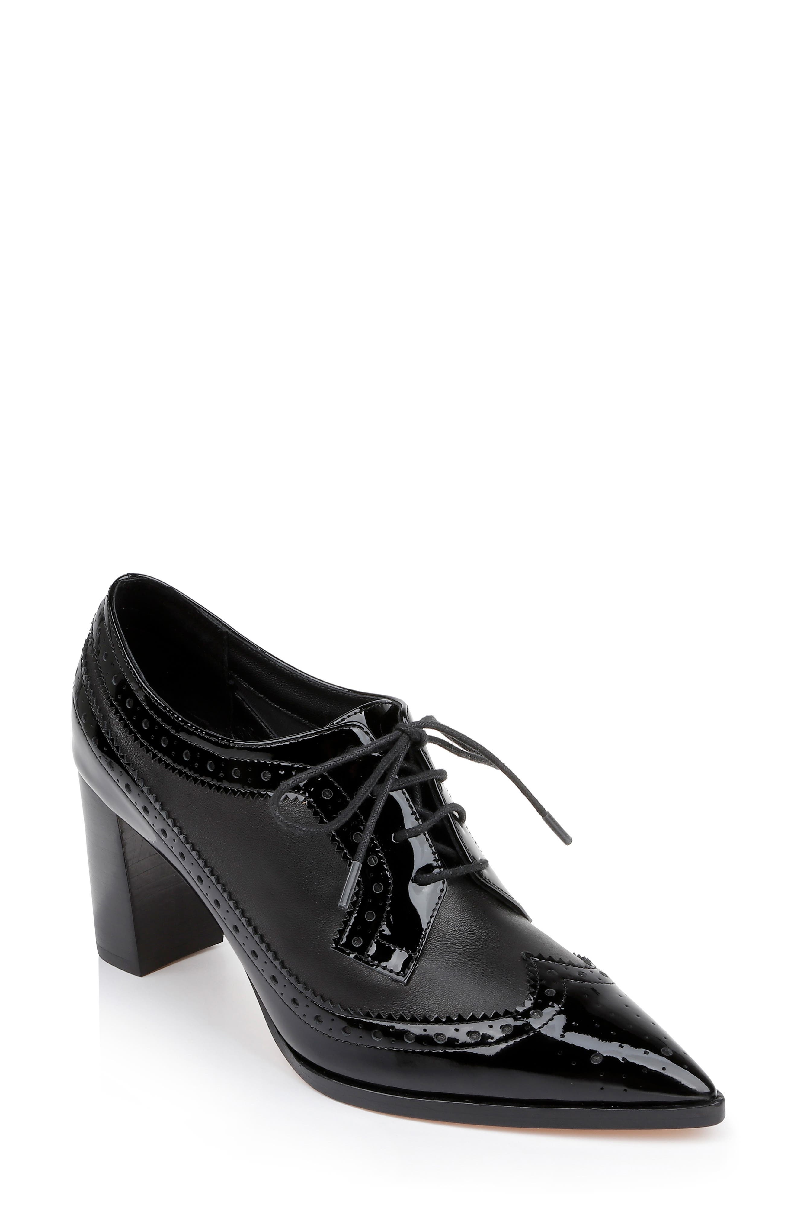 L'AGENCE Elodie Pump, Main, color, Black Leather