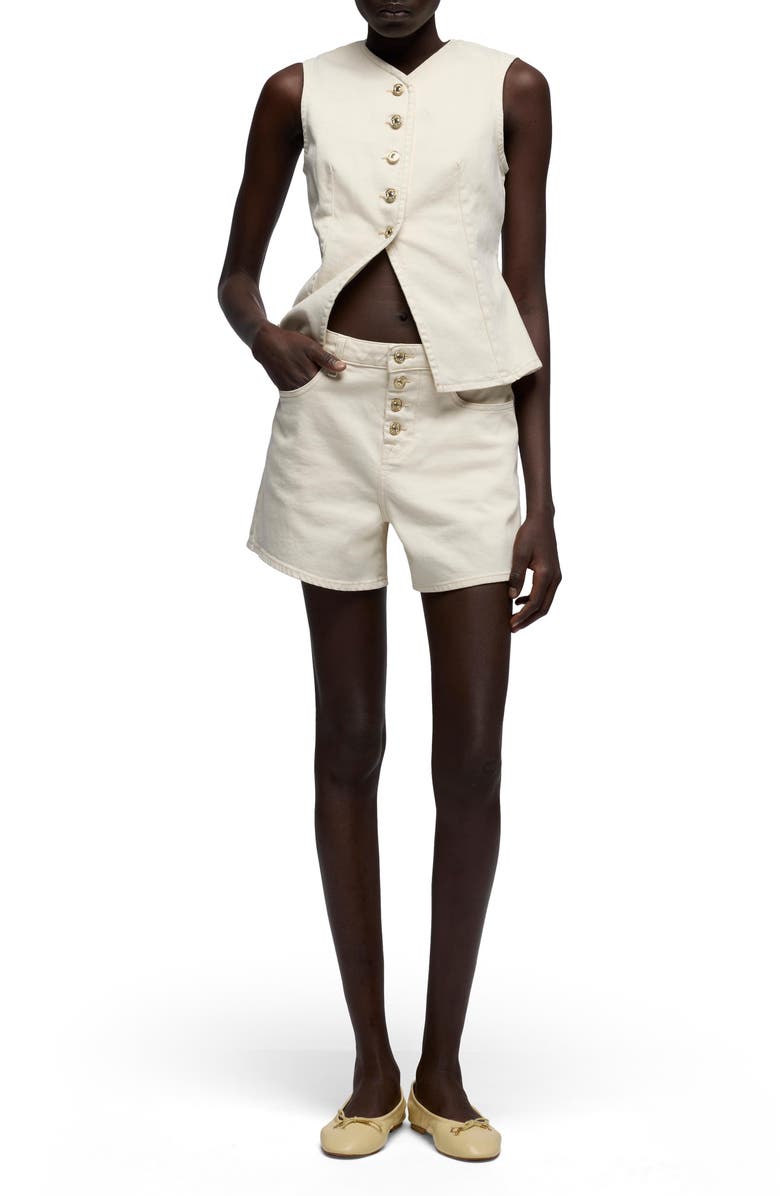 7 For All Mankind Lady Denim Vest, Alternate, color, Moondust