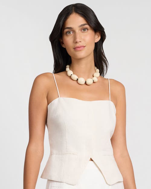 Onia Air Linen Straight Neck Top In White