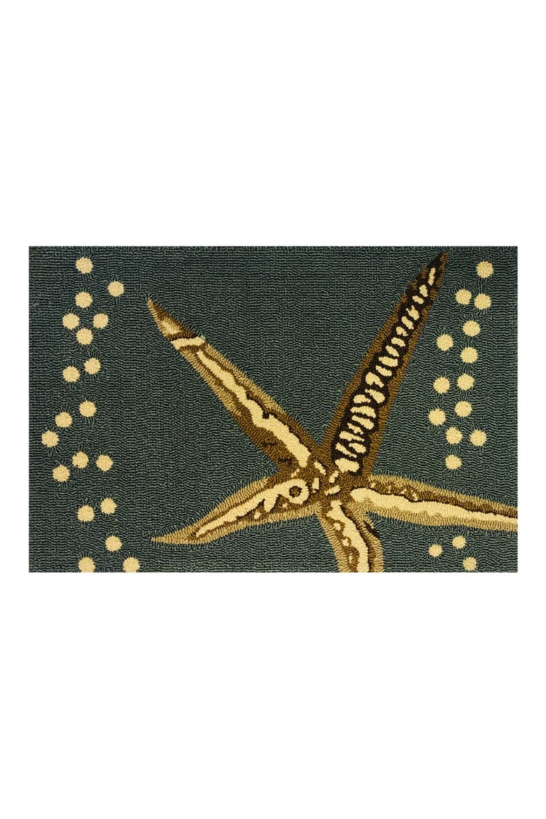 Starfish Indoor/Outdoor Doormat, Main, color, AQUA TAN WHITE
