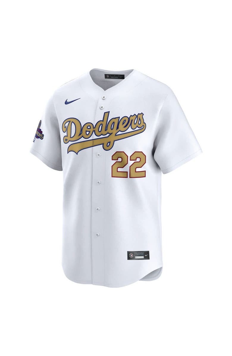 Nike Men's Nike Clayton Kershaw White Los Angeles Dodgers 2025 Gold Collection Limited Jersey, Alternate, color, 