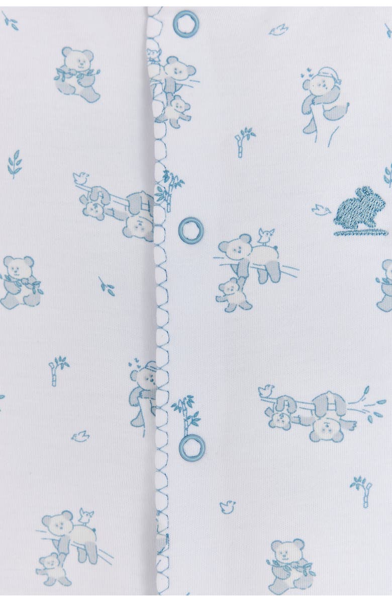 Babycottons Little Panda Front-Snap Footie for Infant, Alternate, color, Grey