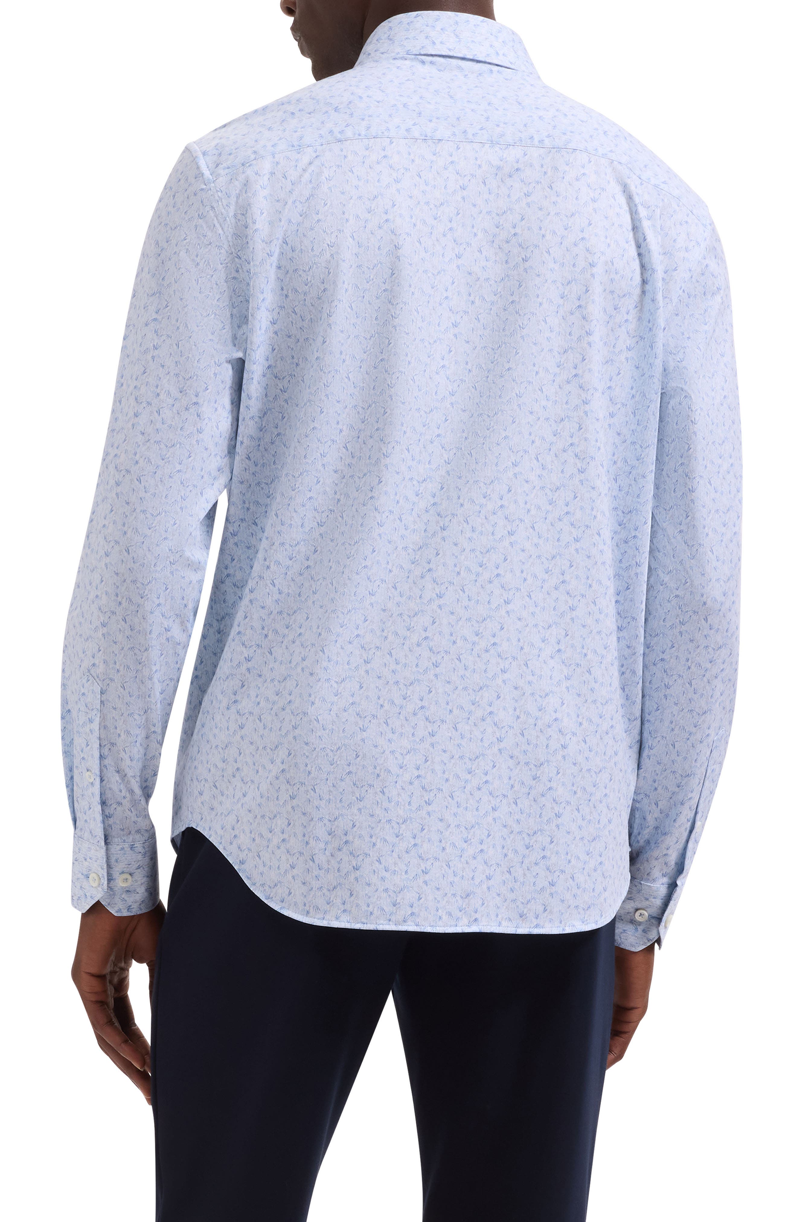 Jimmy OoohCotton Leaf Print Button-Up Shirt - image 2