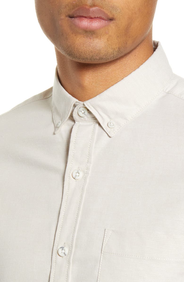 Topman Slim Fit Stretch Button-Down Oxford Shirt, Alternate, color, 