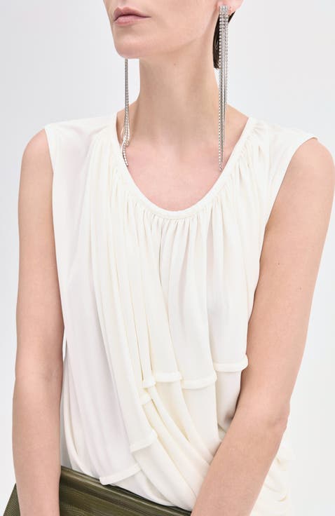 Draped Top in Crepe Jersey