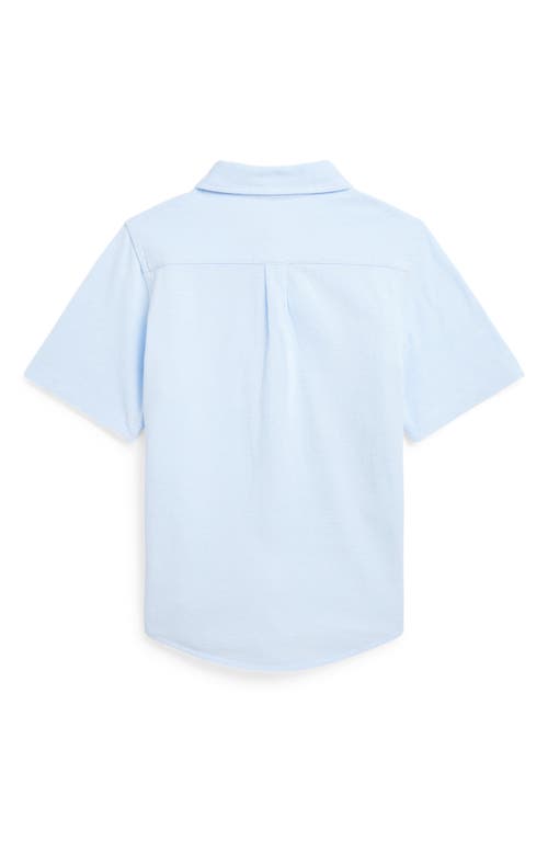 POLO RALPH LAUREN POLO RALPH LAUREN KIDS' SHORT SLEEVE COTTON PIQUÉ BUTTON-DOWN SHIRT 