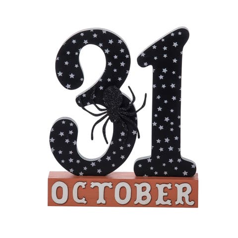 MDF October 31st Decor Freestanding Tabletop Signs Wood Fall