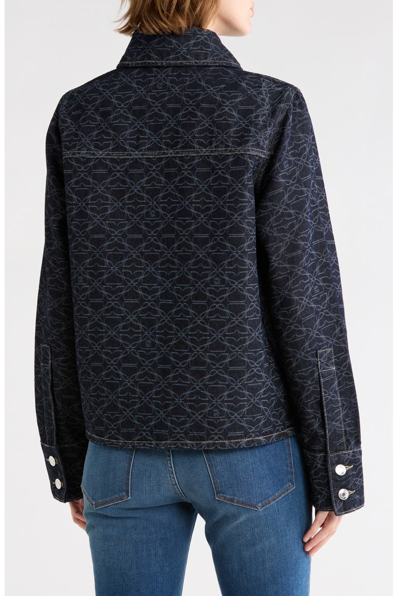 Gadison Logo Print Denim Jacket, Alternate, color, NAVY